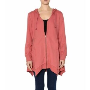 Simply Noelle Peach Jersey Hoodie Jacket L/XL